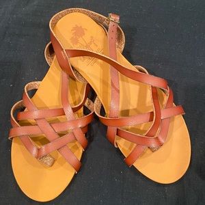 JELLYPOP L.A. " Serayah" adjustable sandals in Cognac! Brand NEW- see pic 4 more